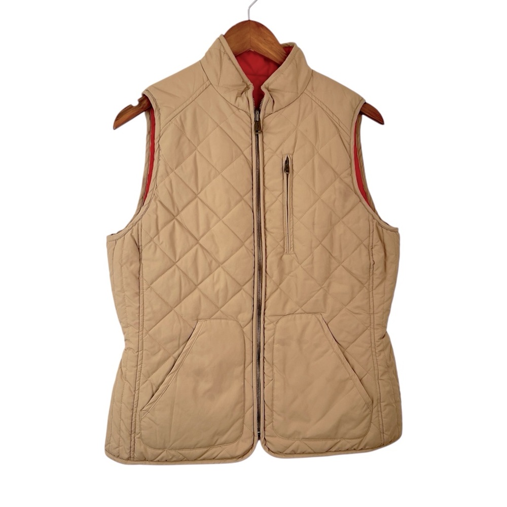 Lauren Ralph Lauren Reversible Vest Large Red Beige